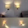 Lâmpada de parede led arandela de luxo iluminação europeia luzes espelho espelho de cabeceira de cabeceira quarto de jantar quarto