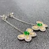 Серьги kjjeaxcmy fine jewelry Natural Emerald 925 Серебряная серебряная девушка