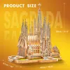 Puzzles 3D CubicFun Puzzles 3D 696 Pcs Grand LED Espagne Sagrada Familia Kits de modèles d'église mobiles Puzzle Cathédrale Cadeaux pour Adultes Enfants 230420