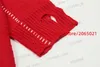 Мужские свитера RAF SIMONS Vintage Badge Damaged Нерегулярные свободные красные свитера Вязаные мужские и женские повседневные толстовки высшего качества T231121