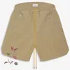 Men s Shorts Rhude 23SS Spring Zip Pocket Embroidered Solid Sports Men Women Loose High Quality Casual Drawstring 230421