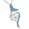 Pendant Necklaces Mermaid's Tail Necklace Creative Sea Mermaid For Daily Party Banquet Wearing