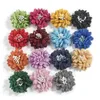 Accessori per capelli 20 pezzi 1,4 "fiori glitter per fasce per neonate fiori in tessuto boutique forniture fai da te