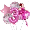 Decoração de festa 1 conjunto 110 80cm brilhos bailarina bailarina folha balões de hélio menina feliz aniversário decorações globos suprimentos