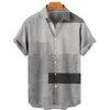 Men's Casual Shirts Button-Up Fashion T Shirt Oversized Vintage 3D Custom Short Sleeves Clothing 5xl 230421