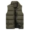 Men's Vests Men's Jacket Winter Warm Coats for Men Thickened Stand Collar Down Vest Oversized Jackets Puffer Vest Sleeveless Zipper Coat 231120