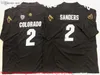 Fast Shipping S-6XL NCAA Colorado Buffaloes Football 2 Shedeur Sanders Jersey 100th Patch 12 Travis Hunter Jerseys Shirts Stitched Man Youth Kids Boys