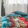 Sängkläder uppsättningar Bohemian Cotton 3D Comforter Set Luxury Boho Däcke Cover Set Pillowcase Queen King Size Bedlinen Bedstred 231121