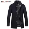 Uomo misto lana Holyrising Cappotto Uomo Cappotti spessi Soprabito Cappotti e giacche monopetto con gilet regolabile 4 colori M3XL 231120