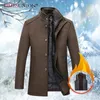 Mens misto lana marca inverno caldo giacca parka cappotto uomo moda autunno abbigliamento antivento lana sottile gilet regolabile uomo 231120