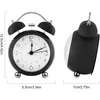 Accessoires d'horloges Autre Réveil à double cloche sans tic-tac Mini rond avec veilleuse Grand affichage numérique pour chambre à coucher