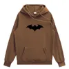 Moletom com capuz popular de hip-hop de rua masculino e feminino, moletom estampado do Batman