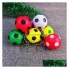 Party Favor 4Cm Football Pu Foam Keychain Christmas Decoration Small Pendant Childrens Bionic Toy Pendants Activity Gift W0308 Drop Dhevo