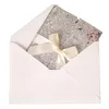 Cartões de felicitações 20pcs Glitter Hollow convites com envelopes fita para convidado de casamento