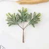 Decorative Flowers 6Pcs Artificial Plants Golden Fake Branch With Frost For Christmas Tree Accessory Home Wall Hanging Wedding Decoration