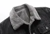 Hommes vestes hiver veste revers agneau cheveux épaissi Denim haute qualité décontracté serré chaud coton rembourré vers le bas 231120