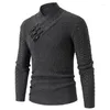 Männer Pullover Herbst Winter Mode Business Lange Ärmeln Gestrickte Top Große Pullover Warme Unterlage Hemd Lose Pullover A82