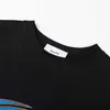 Diseñador de ropa de moda Camisetas Camisetas Sunset Yacht High Street Suelta de gran tamaño Ropa de pareja Hombres Mujeres Tendencia Marca Rhude Camiseta Tops Algodón Streetwear