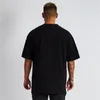 Mens Tshirts büyük boy uygun tshirt erkekler omuz yarım kollu tişört yaz fitness feat gevşek basketbol forması giyim giyim 230420