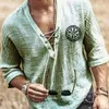 Mens Tshirts White Tshirt Summer Top Casual Man Blus Short Sleeve Cotton Linen S Män Lose Baggy Silk Chemise Homme 230420