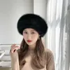 Berets 2023 fashion and comfortable snow hat imitation fur hair dome Mongolian beret warm thick winter 231120