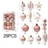 Décorations de Noël 2029 Boule rose Décoration d'arbre décoratif pour vacances Pendentif de fête de mariage DIY 231120