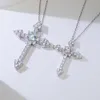 Fine Jewelry Necklaces 925 sterling silver Moissanite pendant chain Necklace Men Cross Religious Custom Couple Jewelry Set