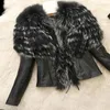 Women's Fur Autumn Winter Faux Coat Jacket Female Slim Fit PU Leather Coats Fluffy Outerwear Jackets