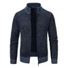 Pulls pour hommes Zip-up Stand Col Pull Hommes Manteau Confortable Cardigan Tricoté Élégant Col Chaud Pour L'automne