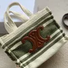 designer Cell handbag Vegetable basket shopping bag vacation photo hand woven Triumphal Arch Printed Stripe Letter Contrast One Shoulder Crossbody Tote Women ZW3E