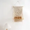Decoratieve beeldjes bruikbare muurhangende zelf langdurige geweven tapijt Handgemaakte organisator zwevende plank boho home decor
