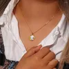 Anhänger Halsketten 316L Edelstahl Natürliche Muscheln Mond Sterne Halskette Hohe Qualität 18 Karat Überzogene Frauen Kragen