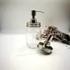 450ml DIY Hand Soap Dispenser pump Stainless Steel Mason Jar Countertop Lotion Dispenser Head Glass Soap Bottle