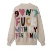 Women's Sweaters Sweaterless Multi color Letter Brushed Long Sleeve Crew Neckline Knitted Jumper Slogan Y2K Women's Autumn/Winter 231121