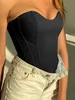Beyouare Sexy Women Tube Tops Solid Sleep Slim Curny Corset Przycięty 2022 Summer Casual Elegancka kamizelka bez ramiączek P230421