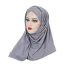 Lenço de lenço de lenço macio diamantes instantâneos xales de hijab instantâneos e enrolam hijabs muçulmanos femme femme prontos para usar lenço na cabeça