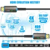 8k HDMI 2.1 Cable Fiber Optic HDMI Cable 120Hz 48Gbps HDR HDCP para HD TV Box Projector Game Console Ultra Speed Computer 20m 25m