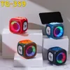 New LED Light Home Decorating cube Speaker BT Wireless High Power 7W Mini Bass Speakers TG359 RGB light lightweight