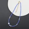 Choker Pearl Beads Strand Necklace Women String Collar Charm Shell Star Colorful Handmade Femme Jewelry Accessories