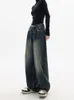 Jeans feminino Cantura alta jeans feminina harajuku vintage bf streetwear de rua de moda solta femme de jeans de perna larga 230421