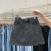 Skirts Denim Culottes Womens Summer Solid Color Korean Version Thin Section High Waist Slit Sexy Aline Antilight 230420