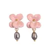 Dangle Earrings Sweet Statement Enamel Glaze Flower For Women 2023 Trend Brand Jewellery Europe And America Temperament