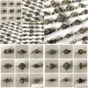 Cluster Rings Wholesale 30Pcs Retro Fashion Alloy Herren Damen Verlobungring Mariage Anniversary Party Jewelry Drop Delivery Dhgarden Dhvln