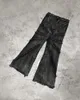 Jeans pour hommes Niche street design sense American retro taille haute jean skinny homme 2023 nouveau bord brut fait vieux jean skinny décontracté à lacets T231121