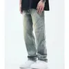 Hommes jean Streetwear hommes 2023 mode motif Vintage récréatif bleu ample droite cylindre large jambe pantalon automne femme