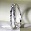 Bandringe Ringe für Frauen Braut Hochzeit Schmuck Verlobungsfeier Ring Weißgold-Farbe Silber vergoldet Anel Drop Lieferung Juwel Dhgarden Oto2Y