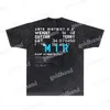 Retro T Shirt Mens Designer Summer Short Sleeve Tops Tied Brand Pattern Printed Tees Casual Women Breathable Shirt