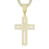 Christian Cross, collier de pendentif hip-hop de créateur de bijoux à la mode, en mosonite et en or 18k, est le cadeau de vacances préféré