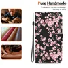 S24 Ultra Plus Hüllen Blume PU Leder Brieftasche für Samsung A35 A55 A05 A05S A15 A14 M34 Moto Edge 40 Neo G84 G54 G14 Butterfly Sakura Lily Kartensteckplatz Halter Flip Cover Tasche