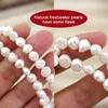 Anklets Ashiqi Real Natural Freshwater Pearl Pearl Fashion Lady Elastity Chain Bransoletowa bransoletka dla kobiet 231121